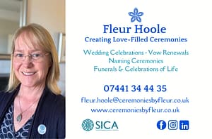 Business card - Fleur Hoole - Creating Live-Filled Ceremonies