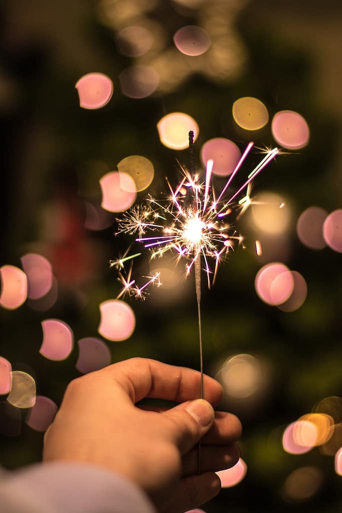 person holding fireworks